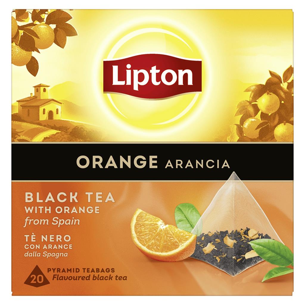 Lipton Black Tea and Orange 20 Pyramid Tea Bags