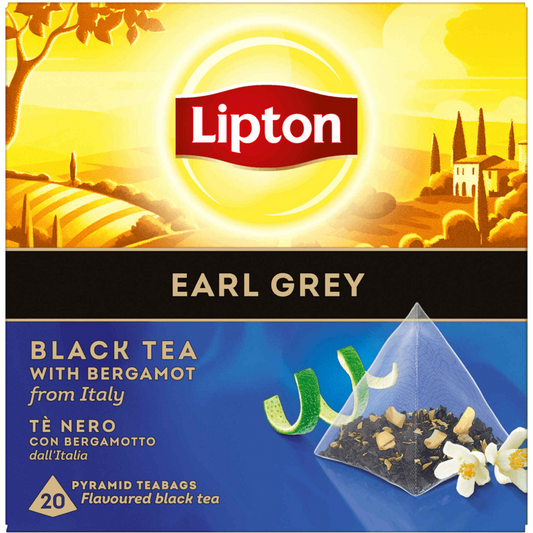 lipton earl grey black tea 25 sachets bright bergamot flavoured black tea