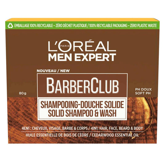 L'Oréal Men Expert Barber Club 4 in 1 Solid Shampoo 80g