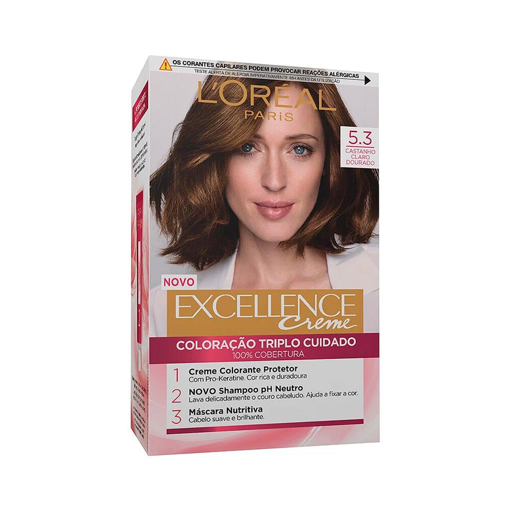 L'Oréal Paris Excellence Permanent Hair Colour 5.3 Light Golden Brown