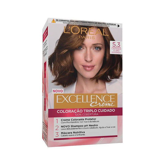 L'Oréal Paris Excellence Permanent Hair Colour 5.3 Light Golden Brown