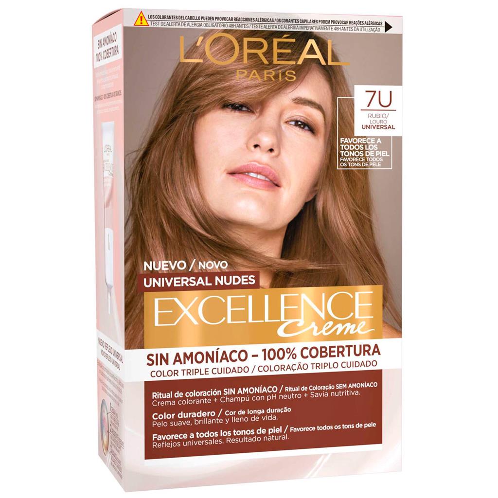 L'Oréal Paris Excellence Universal Nudes Permanent Hair Colour 7U Blonde