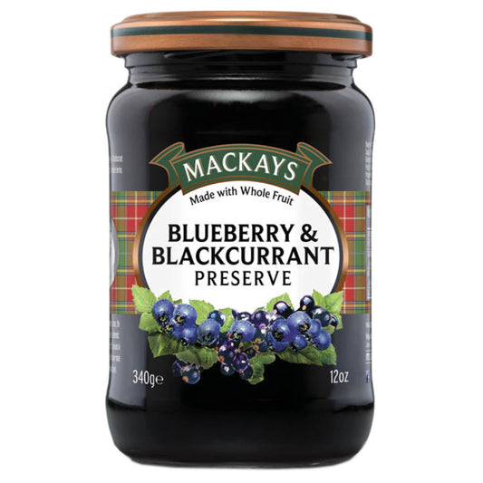 mackays blueberry and blackcurrant preserve 340 g mixed berry jam scottish spread breakfast