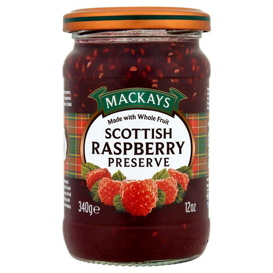 mackays scottish raspberry preserve 340 g raspberry jam british breakfast spread