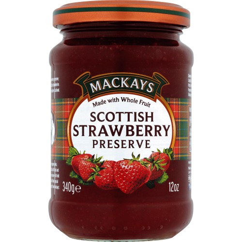 mackays scottish strawberry preserve 340 g british strawberry jam breakfast spread