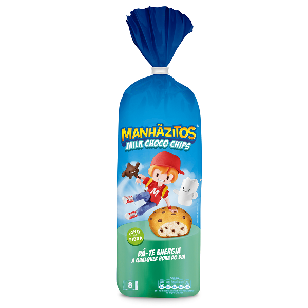 manhãzitos milk chocolate chip cake 280 g soft sponge cake with chocolate chips packaged bakery treat