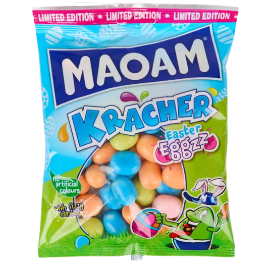 maoam kracher easter eggz 200 g limited edition crunchy chewy easter candy bag