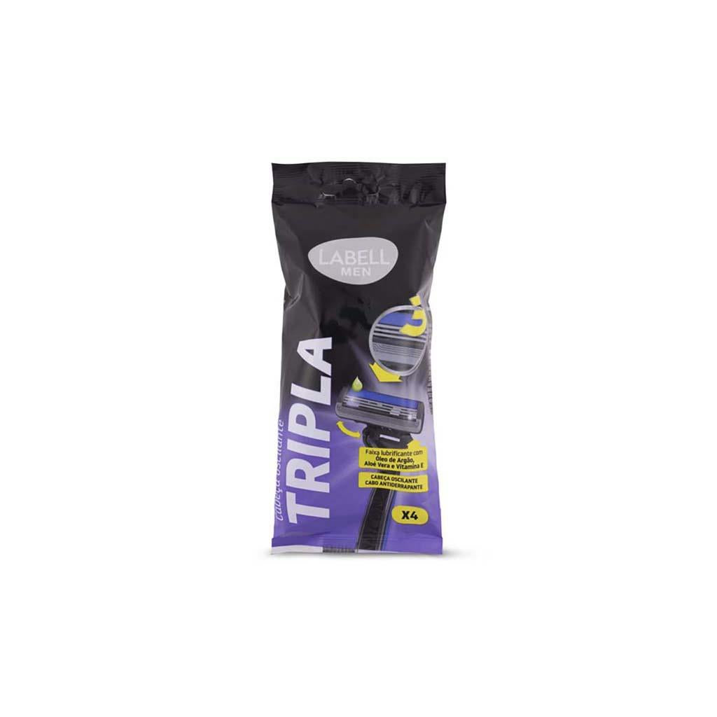 Men's Pivoting Head Triple Blade Disposable Razors Pack of 4