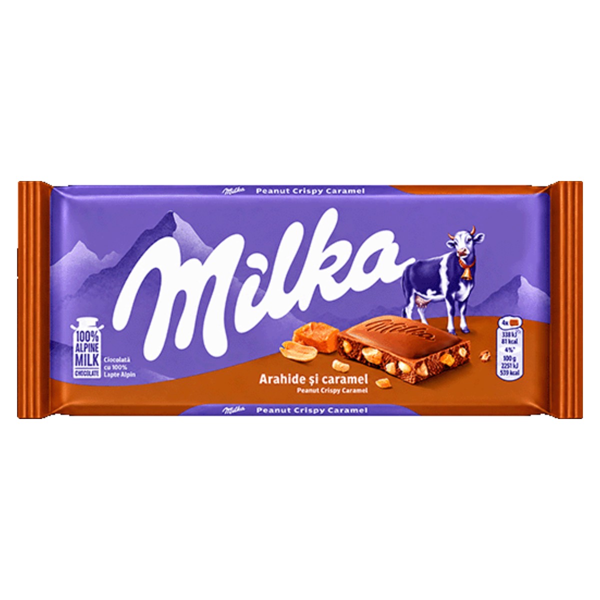Milka Peanut Crispy Caramel 90g