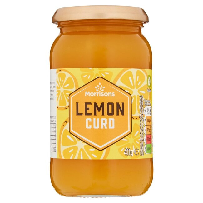 morrisons lemon curd 411g tangy citrus spread breakfast baking sweet pantry