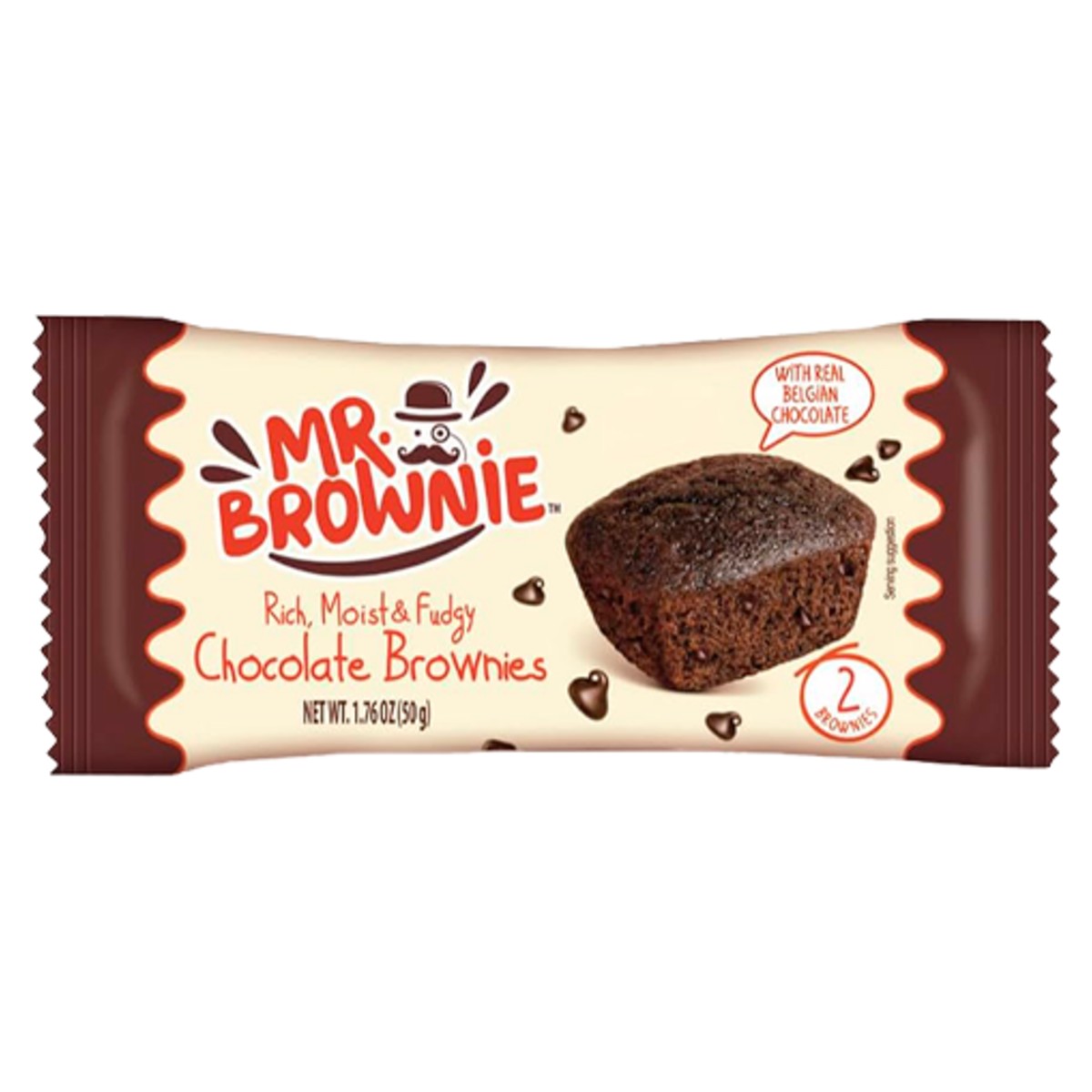 Mr Brownie Chocolate Brownies 50g