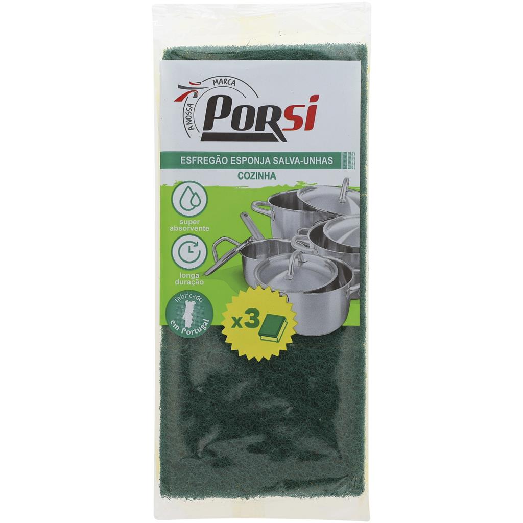 Nail Saver Green Scouring Sponges Pack of 3