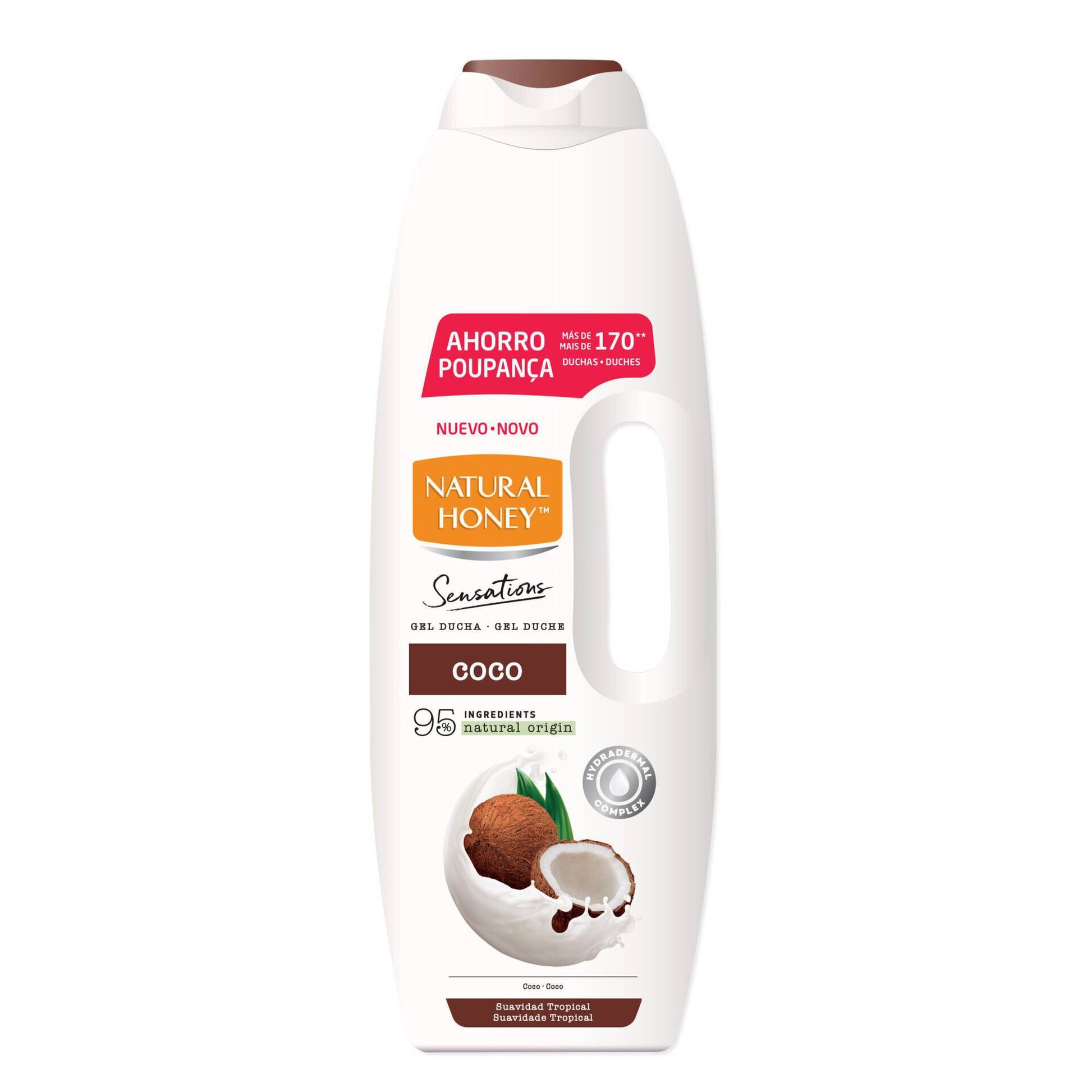 natural honey coconut shower gel 1.35l moisturizing body wash coconut skin care family size bottle