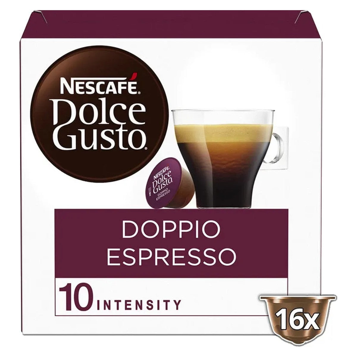Nescafé Dolce Gusto Espresso Doppio Coffee Capsules 16 Pack