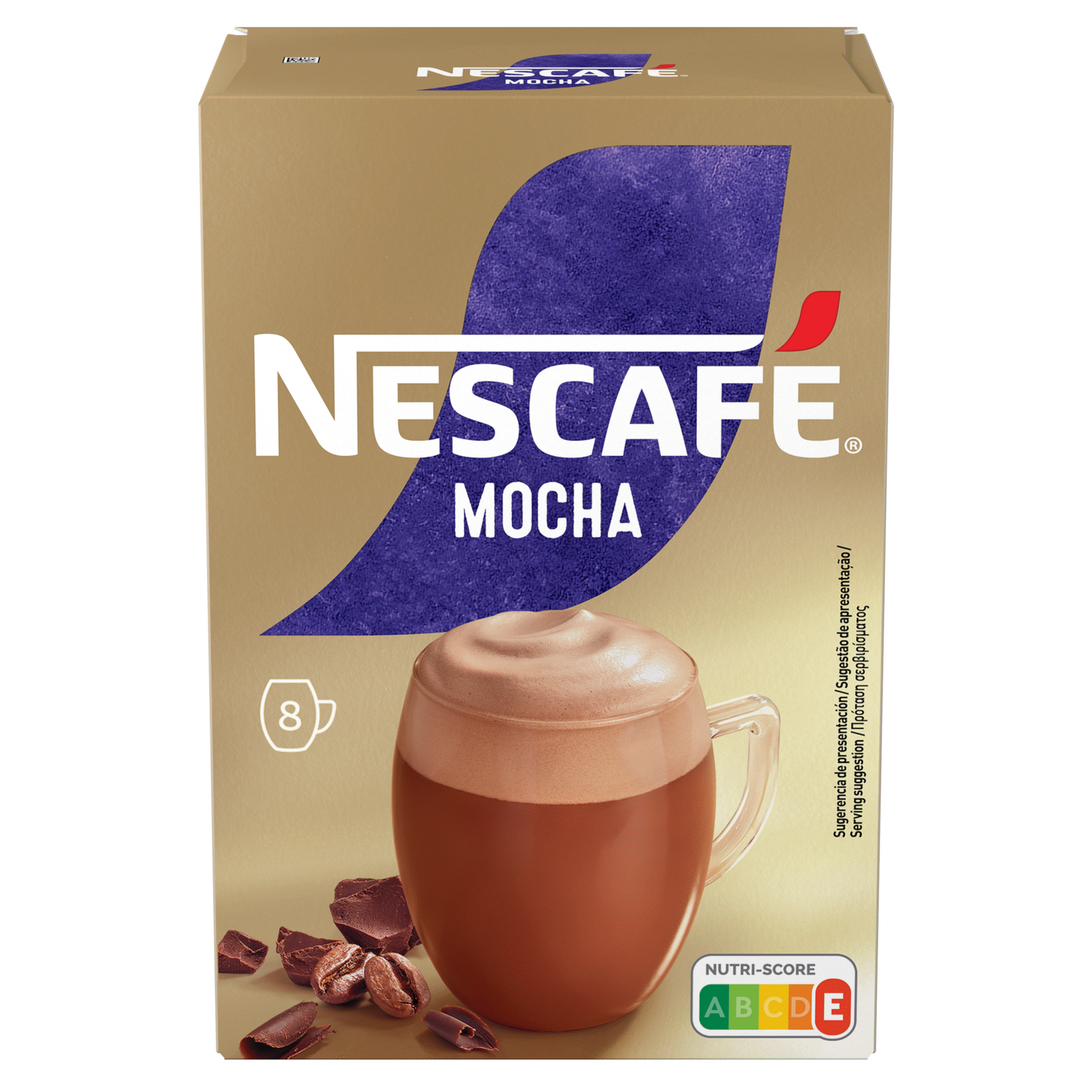 Nescafé Gold Mocha Instant Coffee 8 × 18 g – Creamy Café-Style