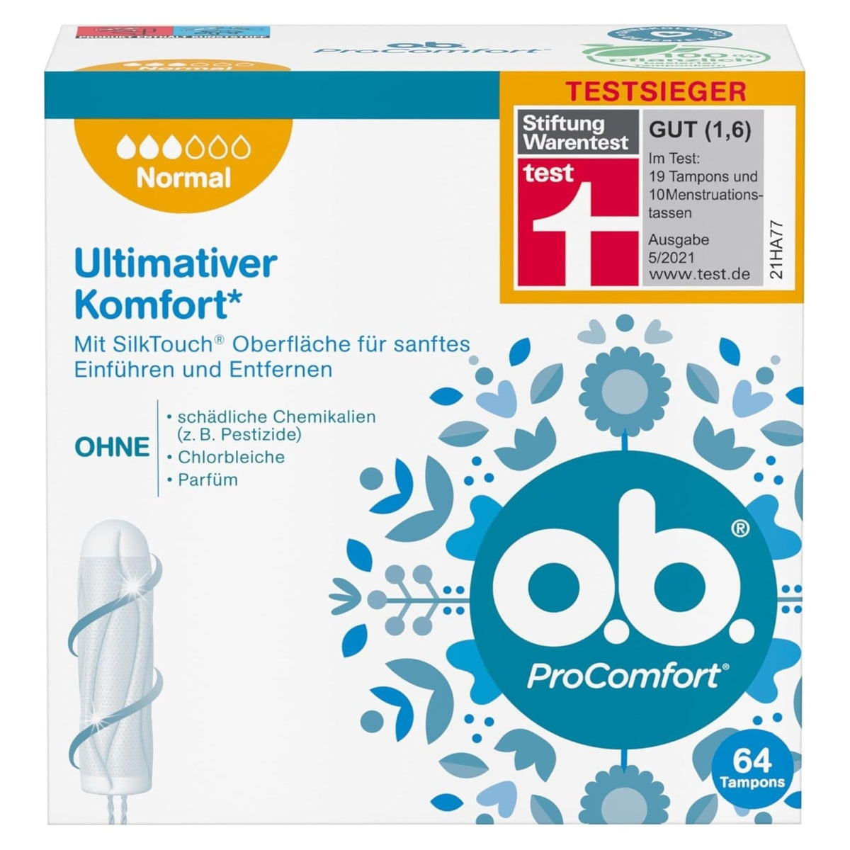o.b. ProComfort Normal Digital Tampons Pack of 64