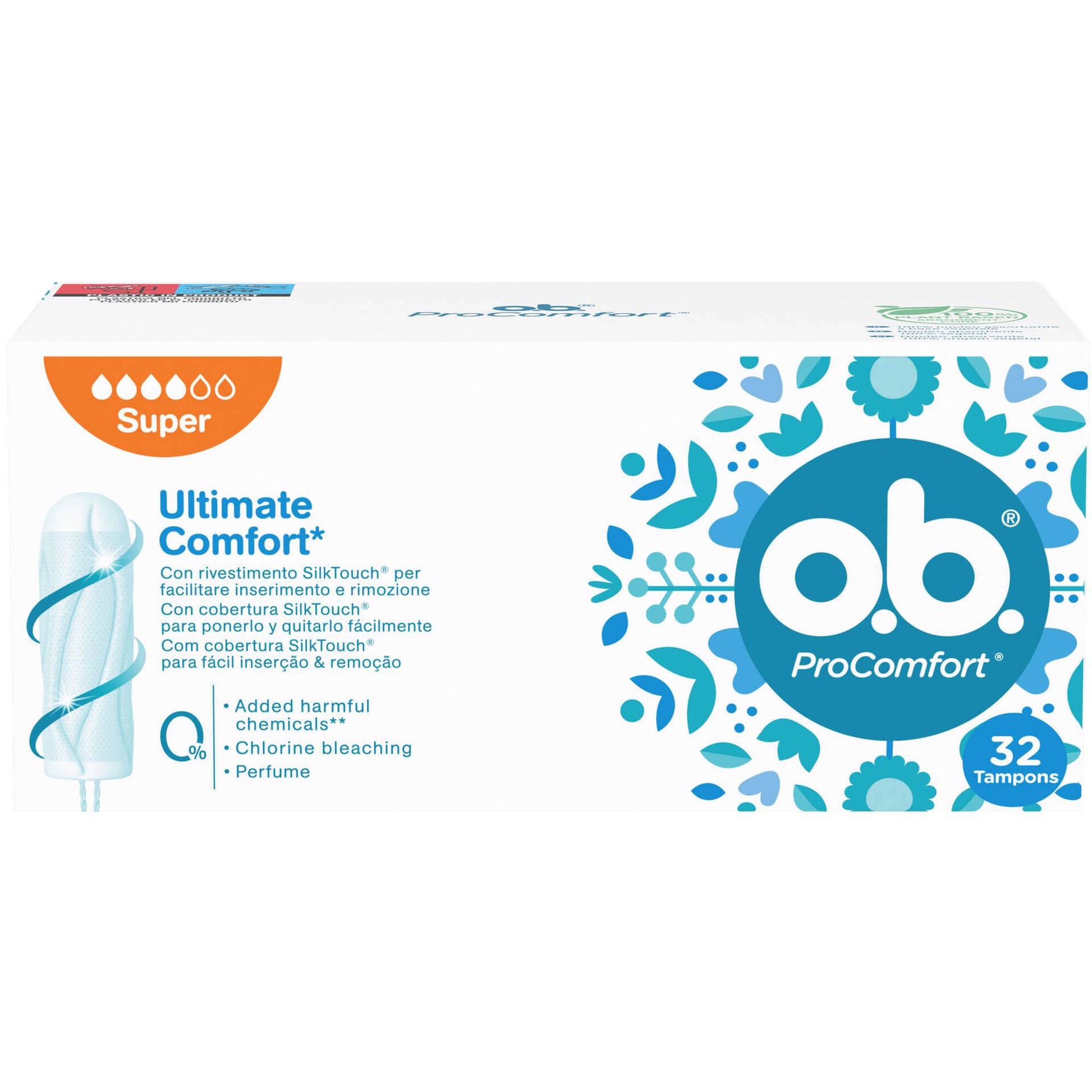 ob procomfort super digital tampons pack of 32 feminine hygiene intimate care womens essentials
