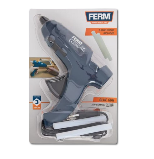 FERM Glue Gun Hot Glue Gun 75 watts Plus 2 Glue Sticks Inside