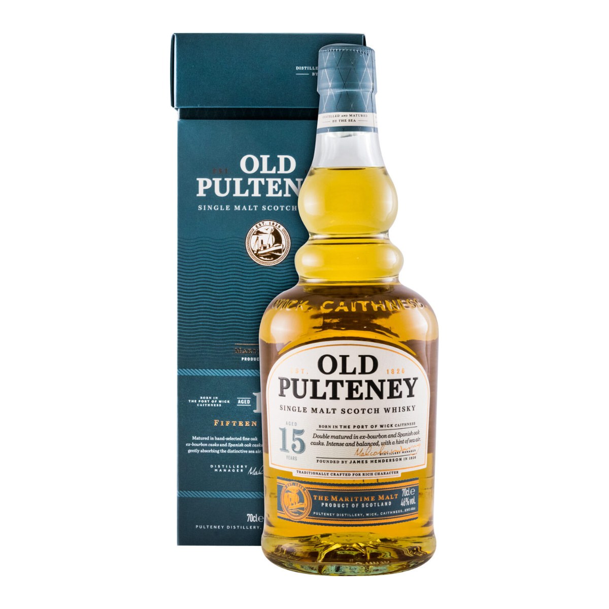 Old Pulteney 15 Year Old Single Malt Scotch Whisky 700ml 46% ABV
