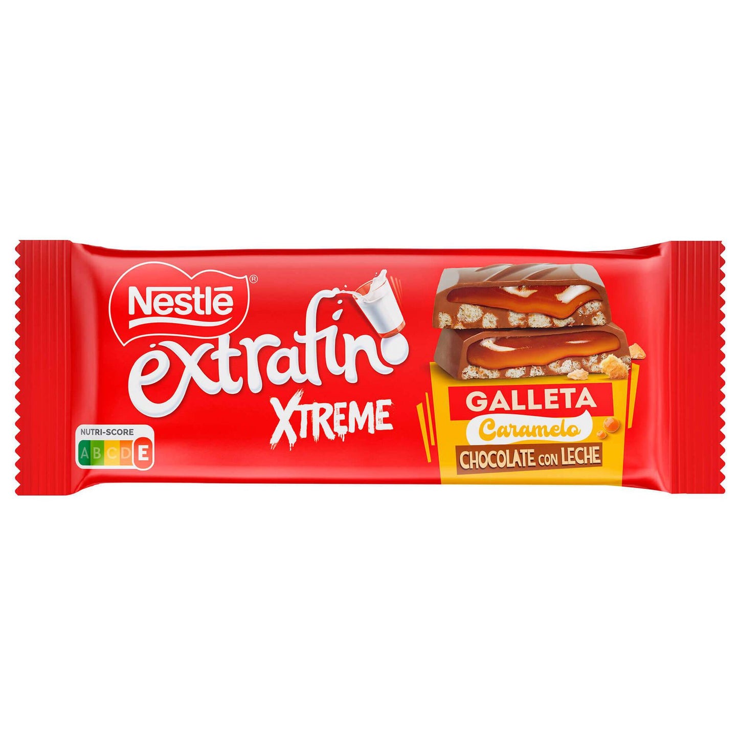 Tableta Extrafina de Chocolate con Leche con Caramelo y Avellanas Nestlé 87 gramos