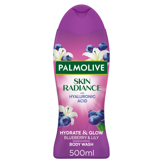palmolive skin radiance blueberry and lily shower gel 500ml hydrating body wash radiant skin daily bath care