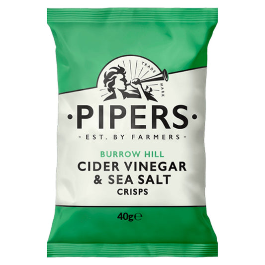 Pipers Cider Vinegar & Sea Salt Crisps 40g