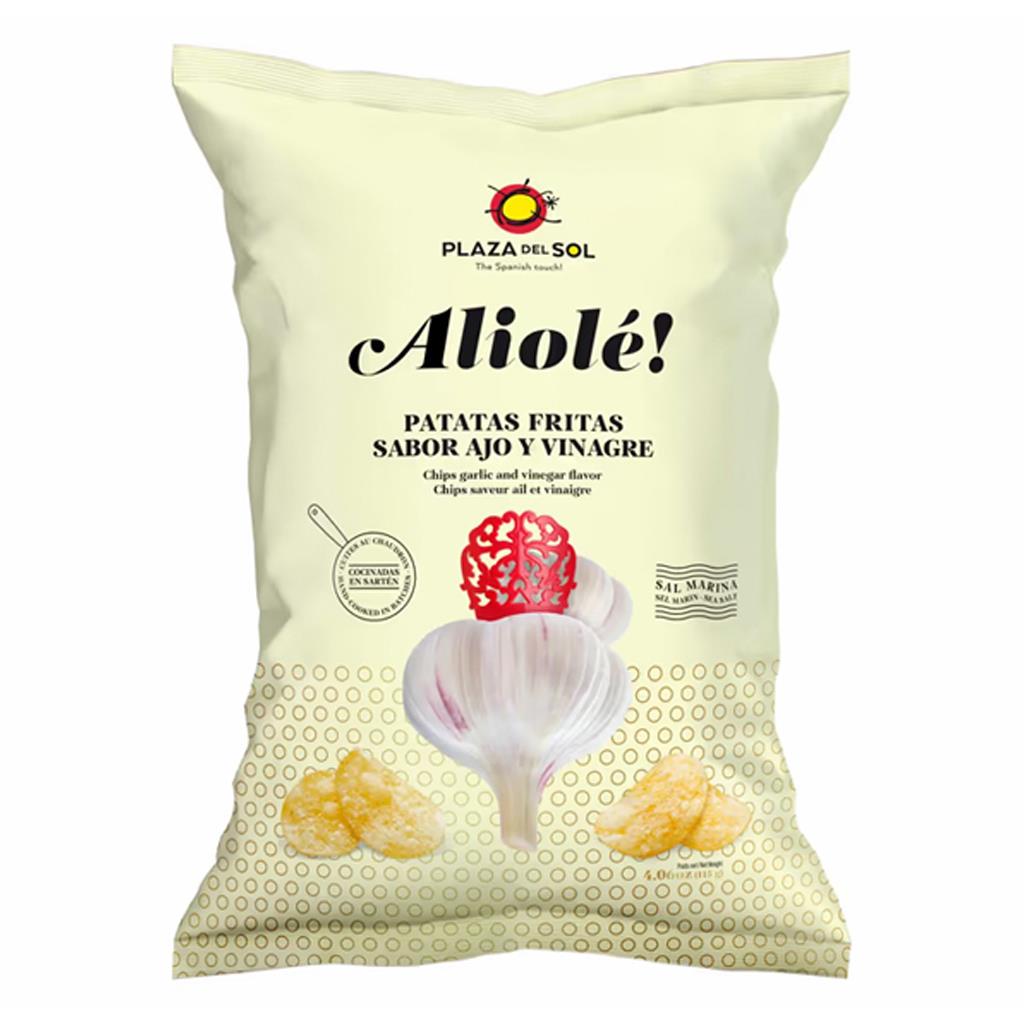 Plaza Sol Alioli Garlic and Vinegar Flavour Crisps 115g