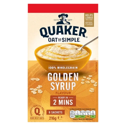 Quaker Oat So Simple Golden Syrup 6 x 36g