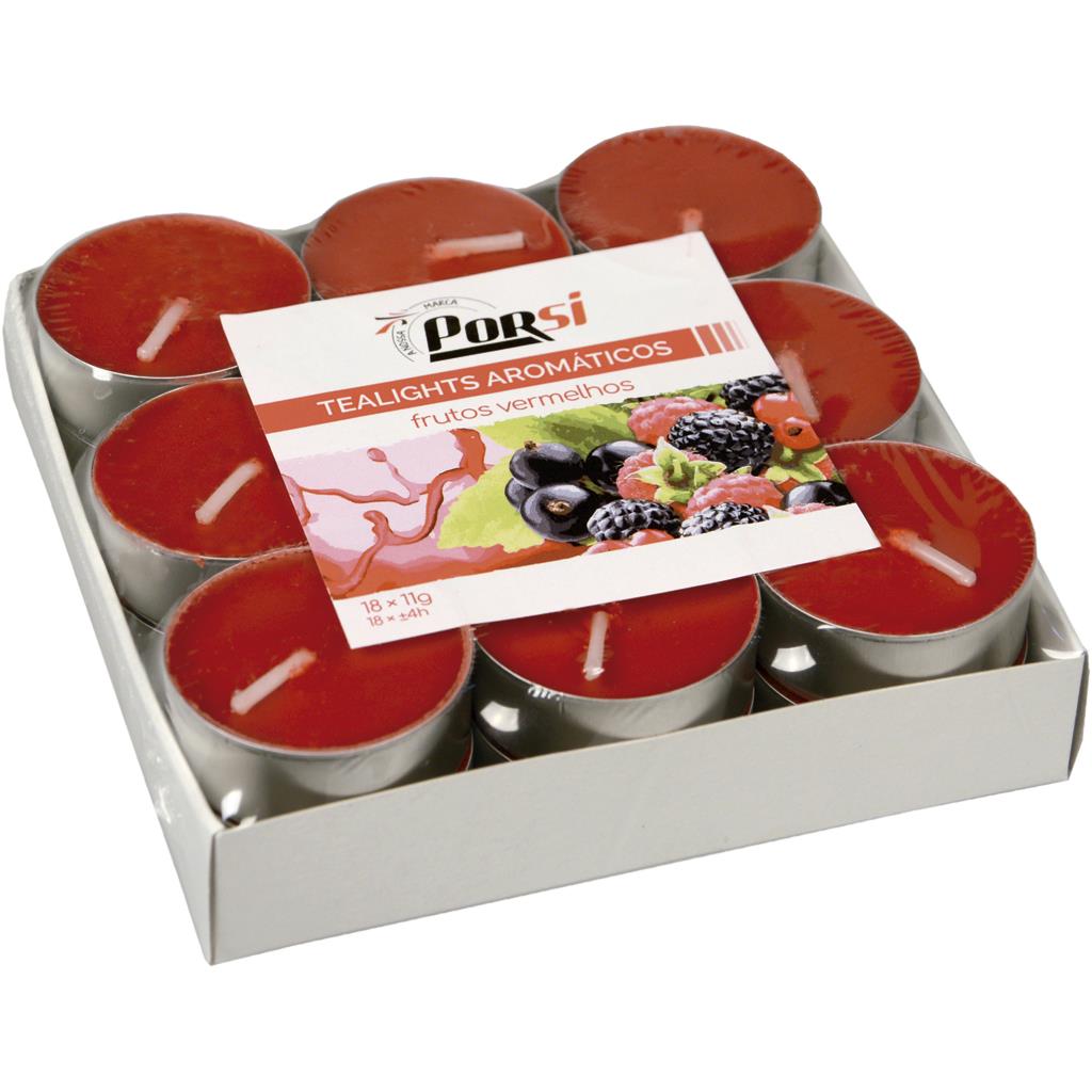 Red Berries Scented Tealights Pack of 18