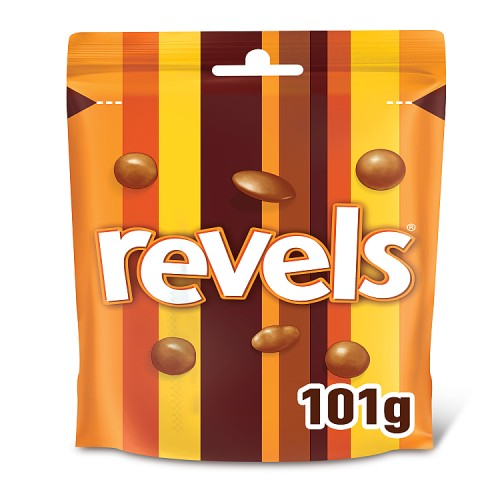 revels 101g mixed chocolate coated sweets assorted centres milk chocolate candy