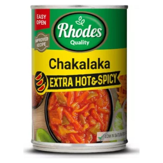 Rhodes Chakalaka Extra Hot and Spicy 400g BB 30.08.2025