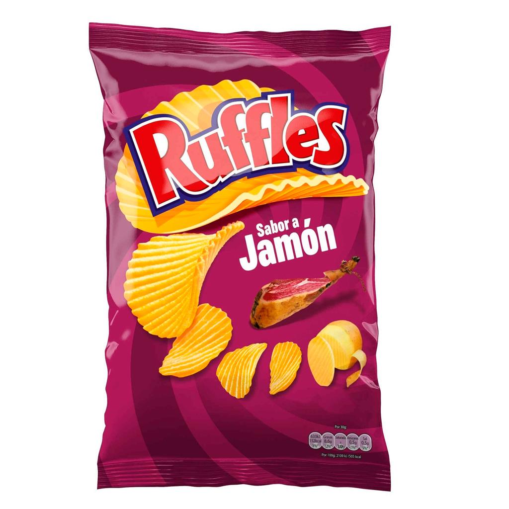Ruffles Ham Flavour Crisps 150g