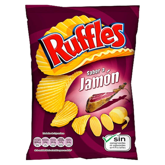 Ruffles Ham Flavour Wavy Crisps 45g