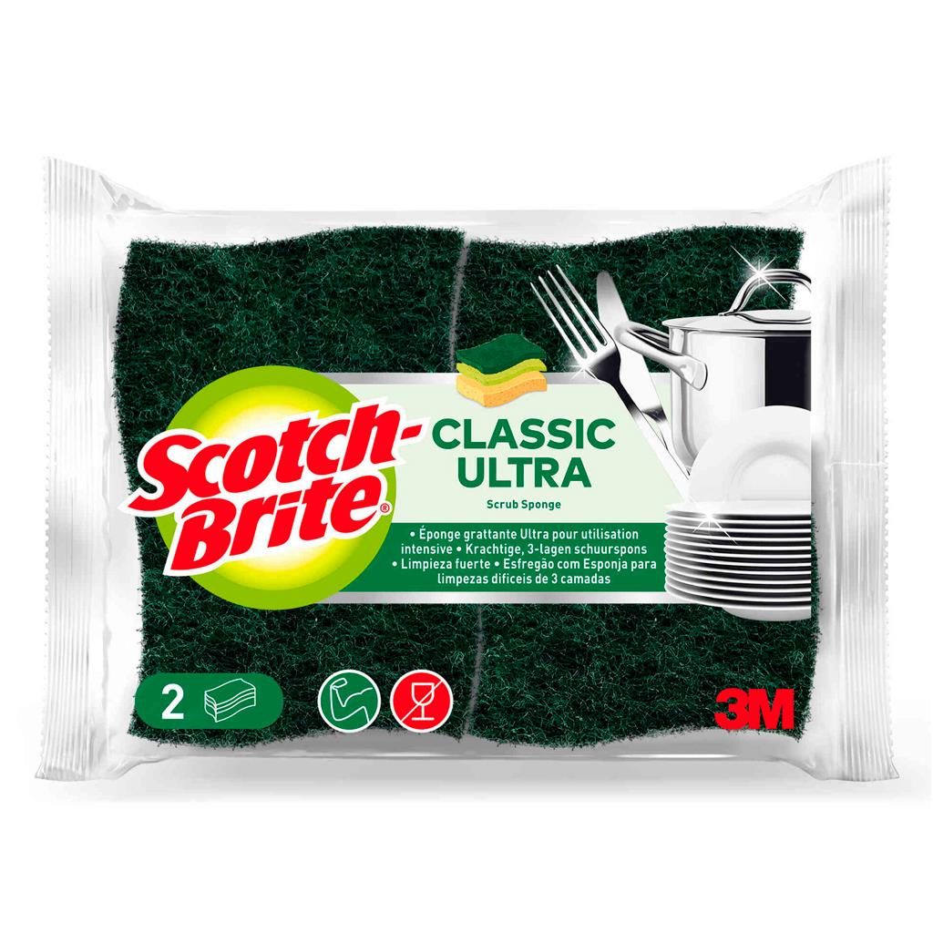 Scotch-Brite Classic Green 3 Layer Scourers Pack of 2