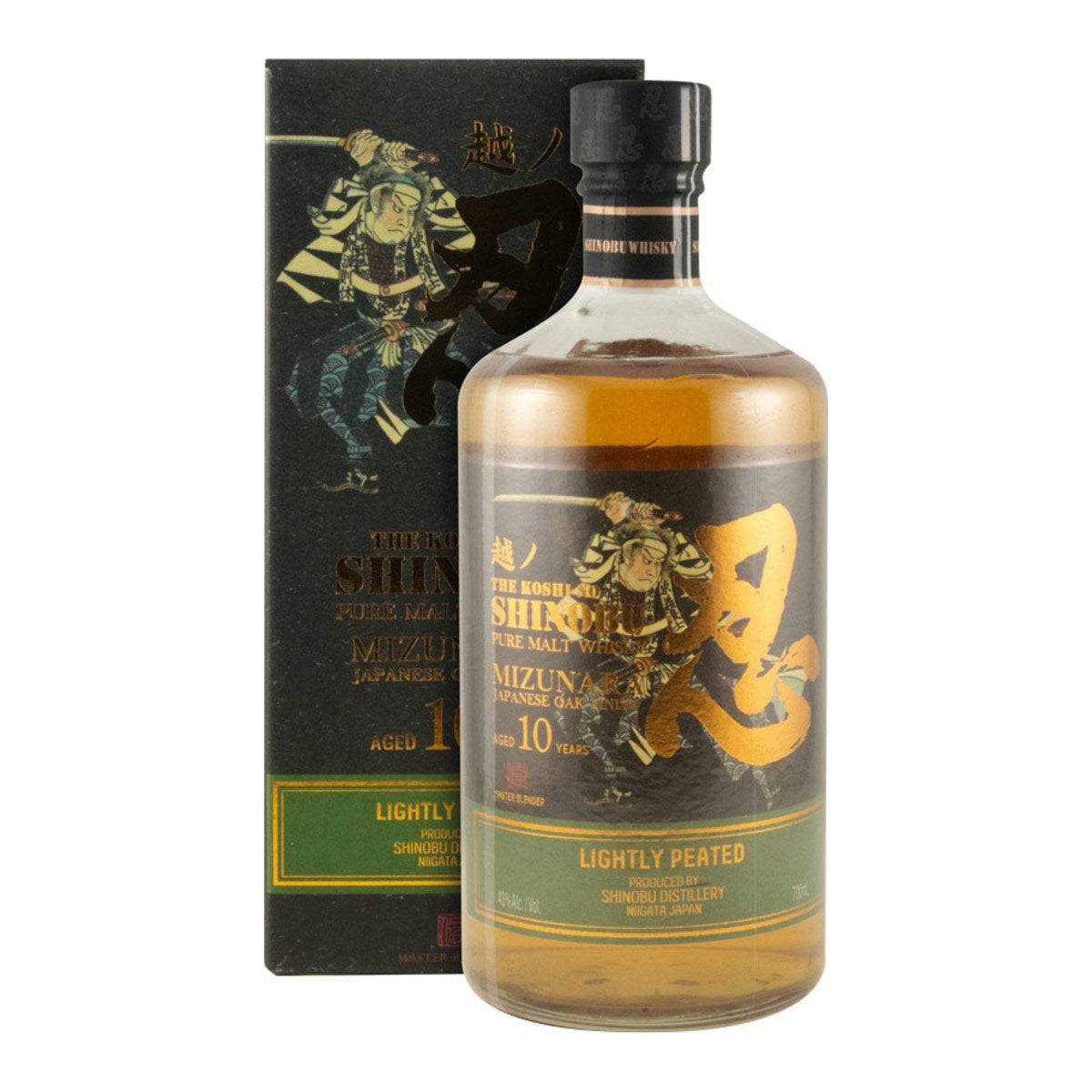 Shinobu The Koshi-No 10 Year Old Lightly Peated Mizunara Oak Blended Malt Whisky 700ml 43% ABV