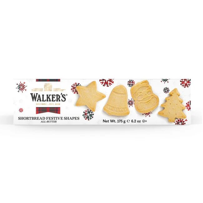 Festive Shapes Shortbread  175g Walkers of Scotland