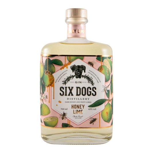 Six Dogs Honey Lime Gin 700ml 43% ABV