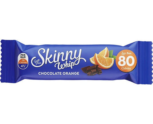 skinny whip chocolate orange bar 20g light whipped chocolate snack bar orange flavour chocolate snack bar cereal and protein bars chocolate snack bars