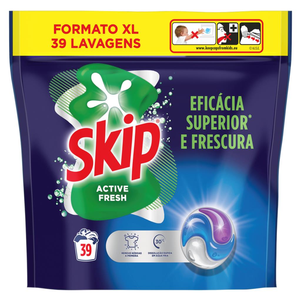 Skip Trio Active Fresh Laundry Capsules 39 Washes