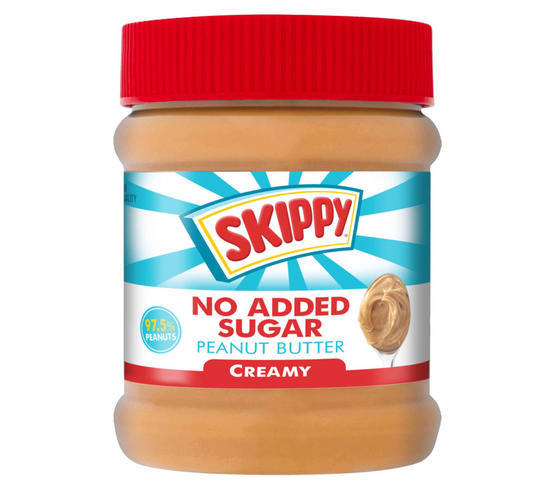 skippy sugar free peanut butter 340 g no added sugar creamy spread nutella and spreads collection