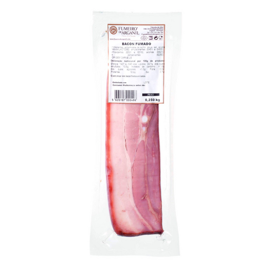 smoked bacon naco fumeiro de arganil 250g portuguese cured pork smoked bacon deli meat