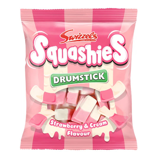 Strawberry & Cream Drumstick Squashies 120g Swizzels