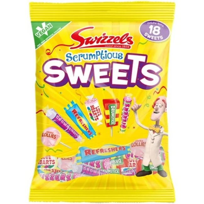 swizzels scrumptious sweets 173g retro sweet assortment bag classic british candy mix toffees and hard sweets