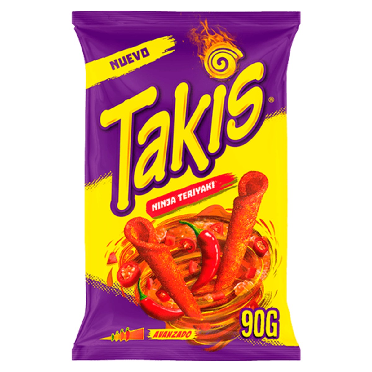 Takis Ninja Teriyaki Rolled Corn Tortilla Chips 90g