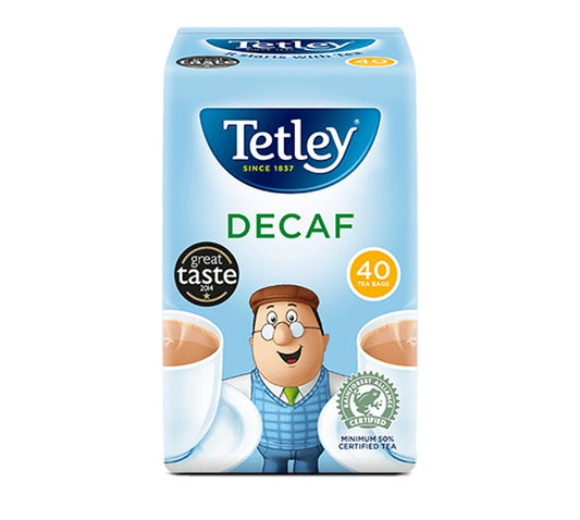Tetley One Cup Decaf Teabags 40 Bag Pack