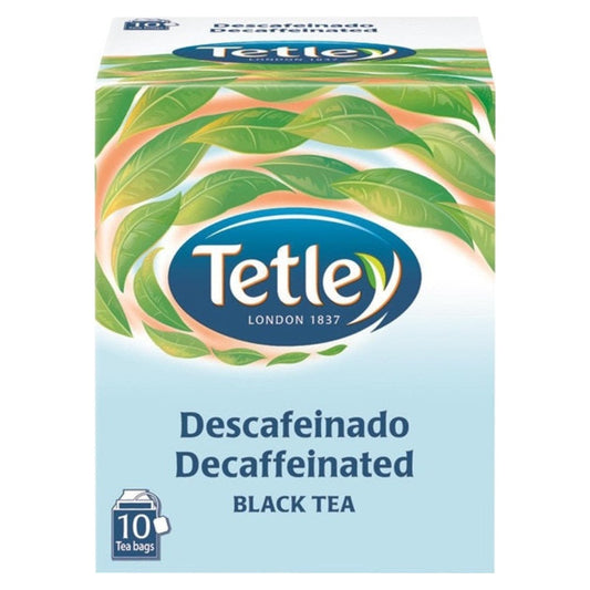 Tetley Decaffeinated Black Tea 10 Tea Bags
