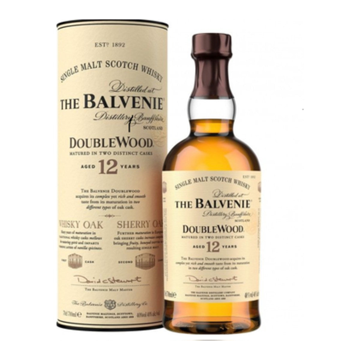 The Balvenie DoubleWood 12 Year Old Single Malt Scotch Whisky 700ml 40% ABV