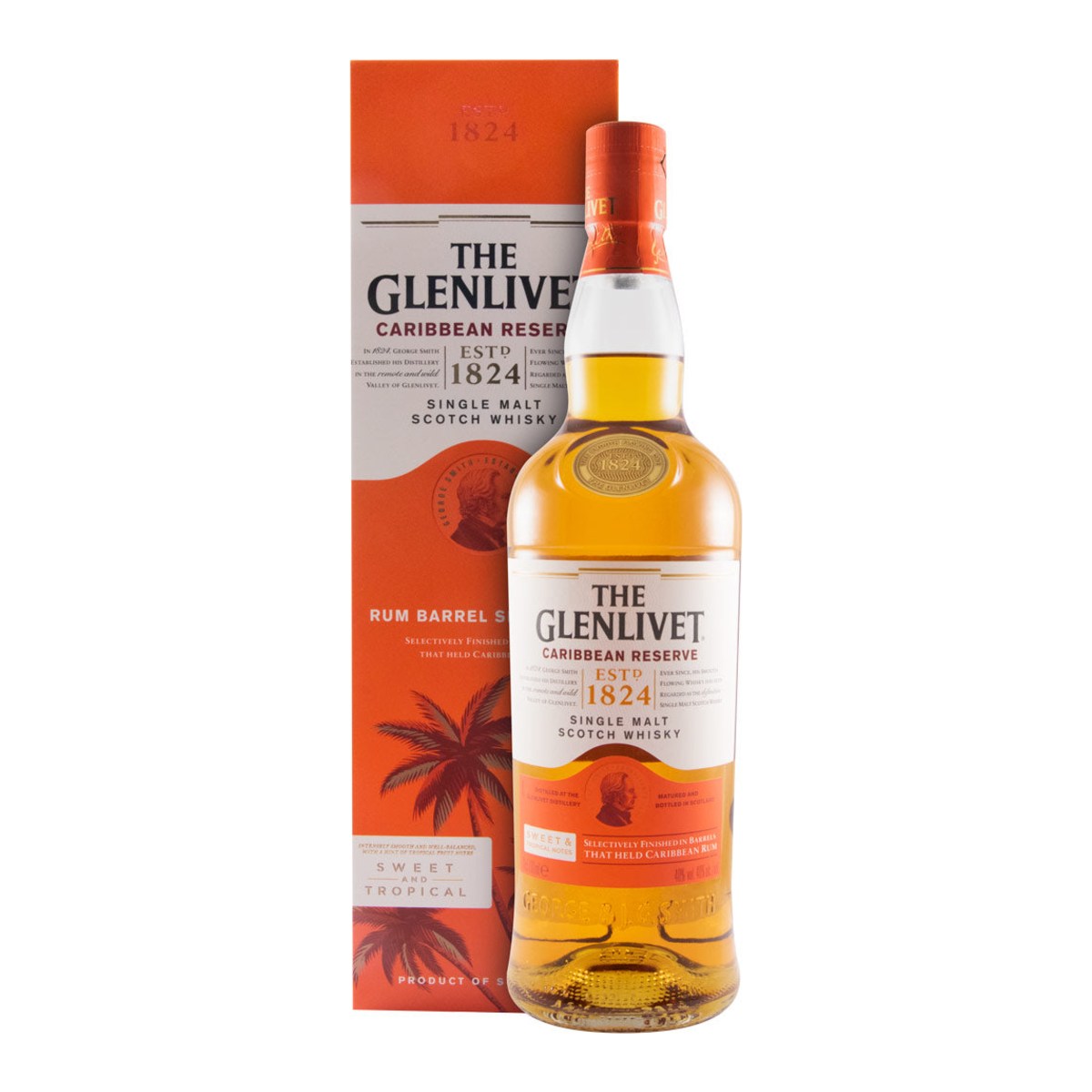 The Glenlivet Caribbean Reserve Single Malt Scotch Whisky 700ml 40% ABV