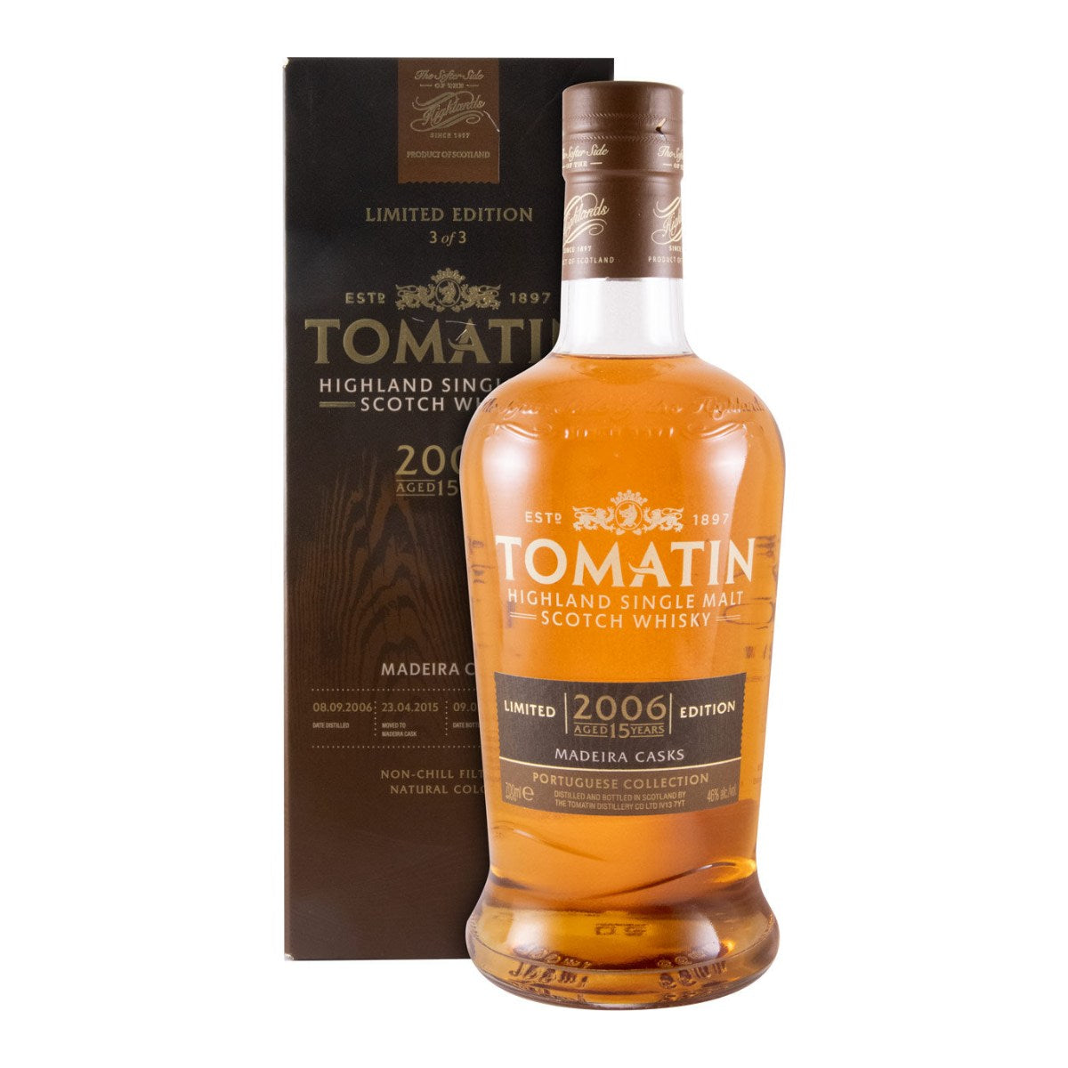 Tomatin 15 Year Old Portuguese Collection Madeira Casks Limited Edition Single Malt Scotch Whisky 700ml 46% ABV