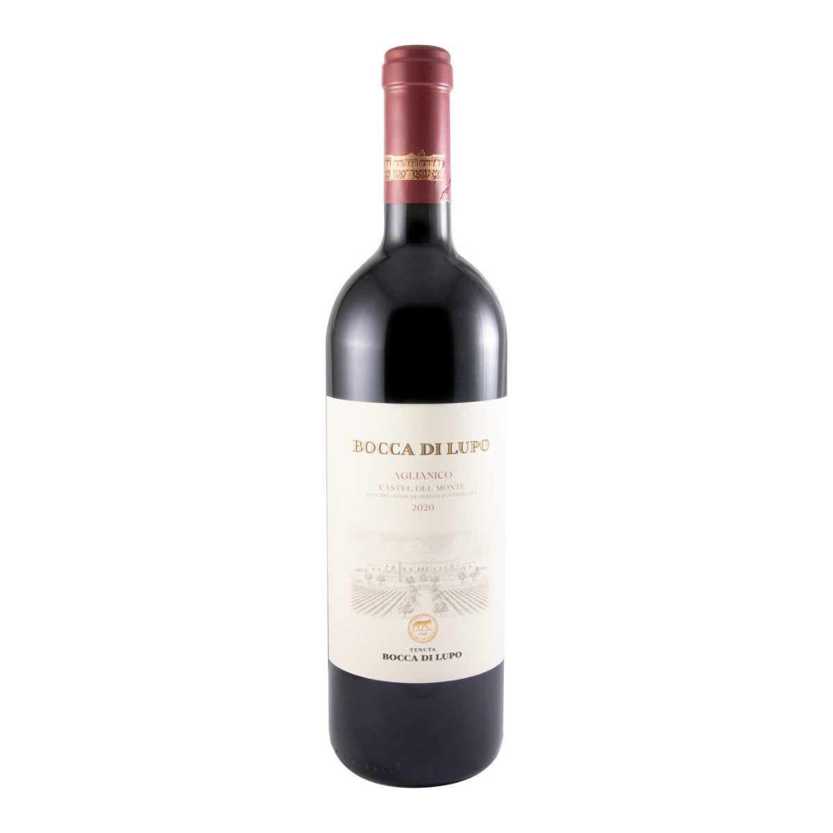 Tormaresca Bocca di Lupo Aglianico Castel del Monte Organic Red Wine Puglia 2020 750ml 14% ABV